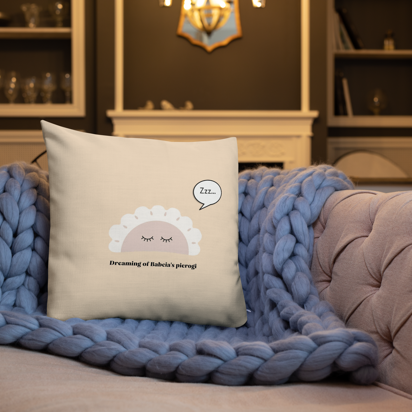 Dreaming of Babcia’s Pierogi – Cozy Throw Pillow